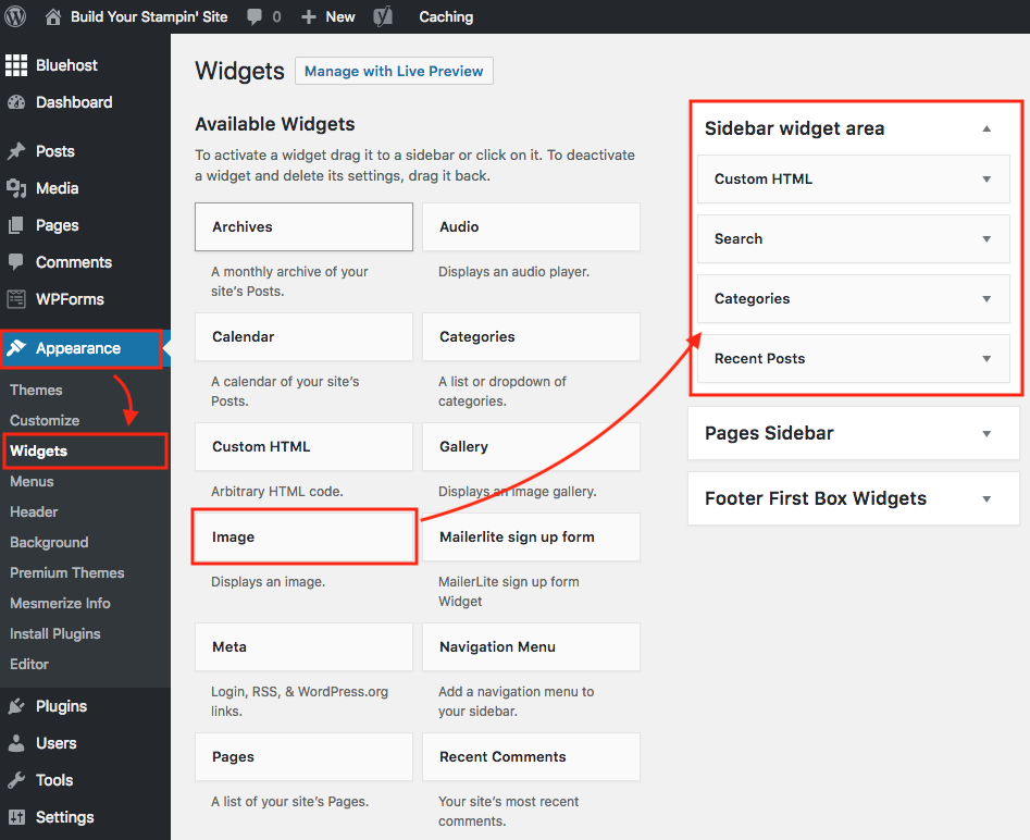 custom sidebar buttons