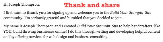 Welcome Email