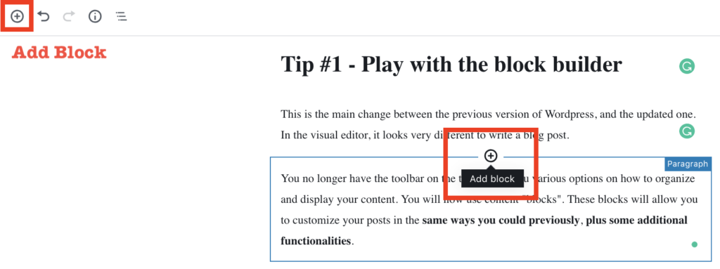 Add Block WP5